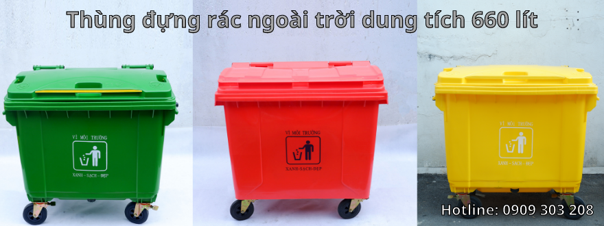 Slide - thung rac ngoai troi 660L