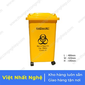 Thùng rác y tế 60L